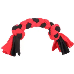 Flamingo Womas Fleece Bone With Rope ФЛАМІНГО ВОМАШ МОТУЗЯНА КІСТКА З ВУЗЛАМИ іграшка для собак 36 см