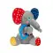 Іграшка для собак Слоненя з кільцем та пищалкою GiGwi Plush Friendz, текстиль, термопластична гума, 16 см