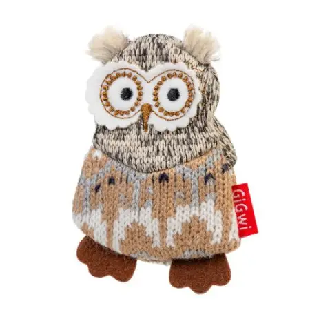 Іграшка для собак Сова з пищалкою GiGwi Plush Friendz, текстиль, 10 см