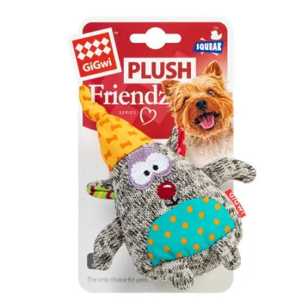 Іграшка для собак Ведмідь з пищалкою GiGwi Plush Friendz, текстиль, 10 см