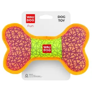 Іграшка для собак WAUDOG Fun, "Кістка", Ш 20 см, Д 12 см рожевий