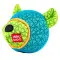Игрушка для собак WAUDOG Fun,"Мишка", Ш 12 см, Дл 11см голубой