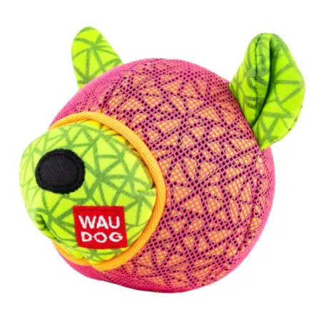 Іграшка для собак WAUDOG Fun, "Ведмідь", Ш 12 см, Д 11 см рожевий