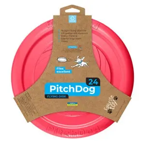 Ігрова тарілка для апортировки PitchDog, діаметр 24 см рожевий