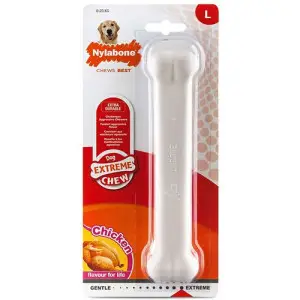 Nylabone Extreme Chew Bone НІЛАБОН БОУН жувальна іграшка кістка L, для собак до 23 кг, смак курки