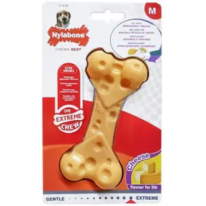 Nylabone Extreme Chew Cheese Bone НІЛАБОН СИРНА КІСТКА жувальна іграшка M, для собак до 16 кг, смак сиру