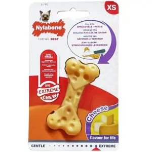 Nylabone Extreme Chew Cheese Bone НІЛАБОН СИРНА КІСТКА жувальна іграшка XS, для собак до 7 кг, смак сиру