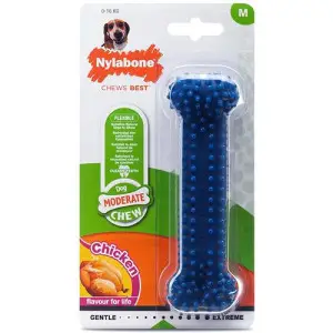 Nylabone Moderate Chew Dental Bone НІЛАБОН ДЕНТАЛ БОУН жувальна іграшка M, для собак до 16 кг, смак курки