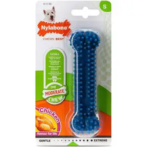 Nylabone Moderate Chew Dental Bone НІЛАБОН ДЕНТАЛ БОУН жувальна іграшка S, для собак до 11 кг, смак курки