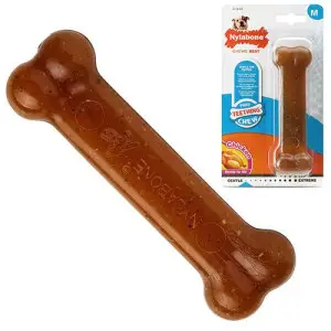 Nylabone Puppy Chew Bone НІЛАБОН БОУН кістка жувальна іграшка M, для цуценят до 16 кг, смак курки