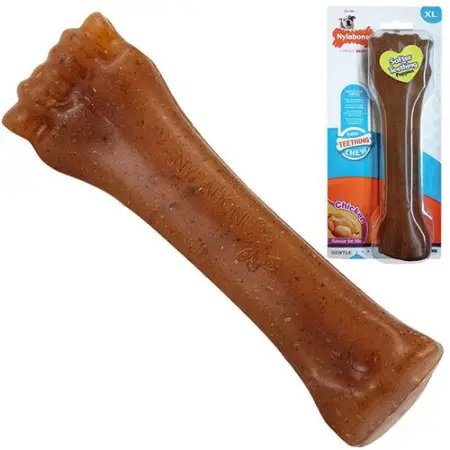 Nylabone Puppy Chew Bone НІЛАБОН БОУН кістка жувальна іграшка XL, для цуценят до 23 кг, смак курки