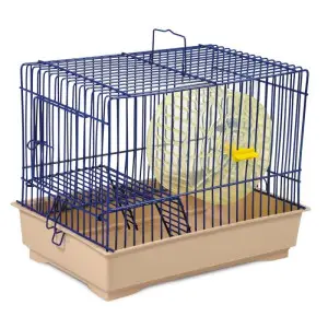 Клітка для гризунів Природа Давид-1, синій з бежевим, 30х20х24 см (PR241530)