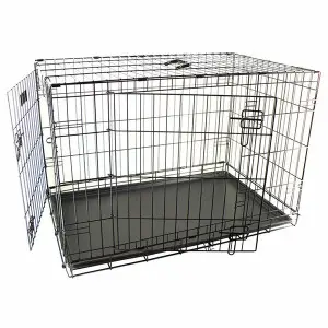 Flamingo Wire Cage Ebo Taupe ФЛАМІНГО ЕБО КЛІТКА 2-х дверна для собак 109х70х77см