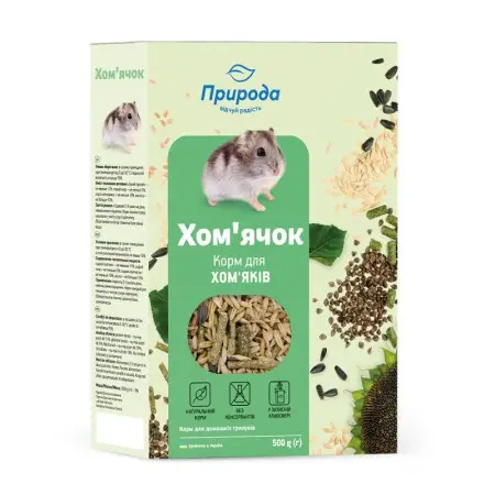 Корм для гризунів Природа Хом'ячок, 500 г (PR241070)