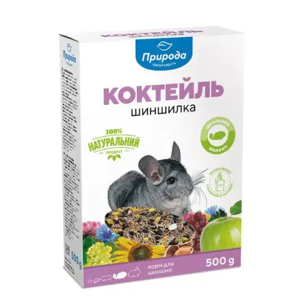 Корм для гризунів Природа Коктейль Шиншила, 500 г (PR740047)