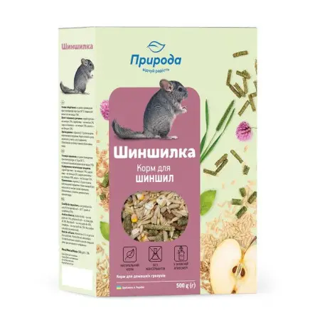 Корм для гризунів Природа Шиншилка, 500 г (PR241076)