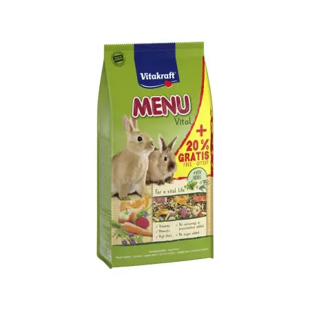 Корм для гризунів Vitakraft Menu Vital для кроликів 1 кг + 20% (4008239893758)