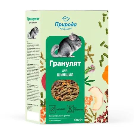 Корм для шиншилл Природа Гранулят, 500 г (PR241564)