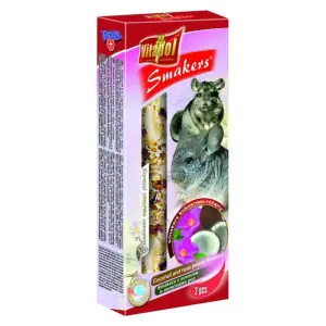Ласощі Vitapol Smakers для шиншил, кокоси і пелюстки троянд, упаковка 2 шт