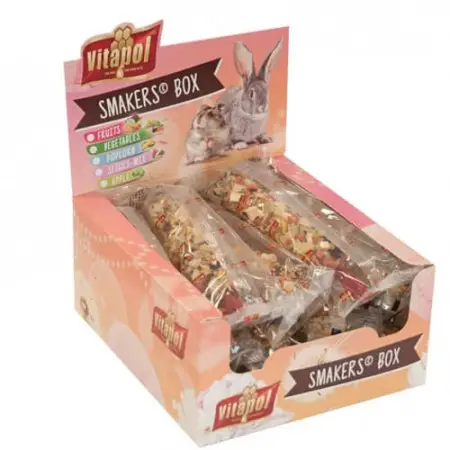 Ласощі Vitapol Smakers Box для гризунів, зі смаком овочів, упаковка 12 шт