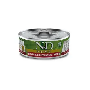 Вологий беззерновий корм Farmina N&D Grain Free Prime Chicken Kitten для кошенят, з куркою та гранатом, 70 г