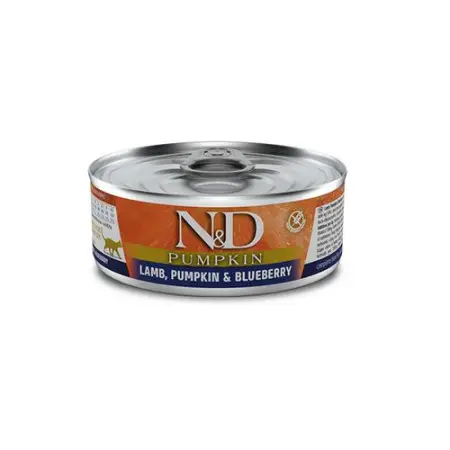 Вологий беззерновий корм Farmina N&D Grain Free Prime Lamb Adult для котів, з ягнятком та чорницею 70 г