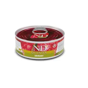 Вологий беззерновий дієтичний корм Farmina N&D Quinoa Urinary Duck&Cranberry Adult для котів для профілактики сечокам'яної хвороби, качка, кіноа, журавлина та ромашка, 80 г