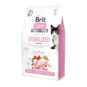 Сухий корм Brit Care Cat GF Sterilized Sensitive для стерилізованих котів з чутливим травленням, з кроликом, 7 кг