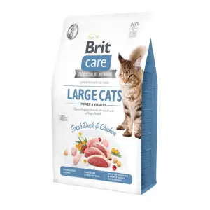 Сухой корм Brit Care Cat GF Large Power & Vitality для кошек больших пород, утка и курица, 2 кг