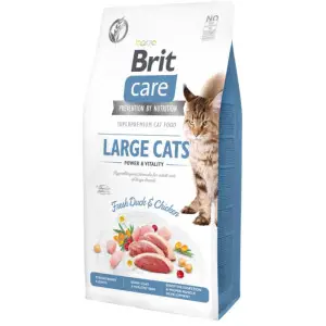 Сухой корм Brit Care Cat GF Large Power & Vitality для кошек больших пород, утка и курица, 7 кг