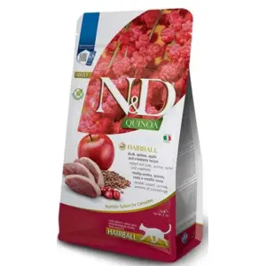 Беззерновий сухий корм  Farmina N&D Quinoa Hairball Adult Duck для котів для виведення вовни з качкою 1,5 кг