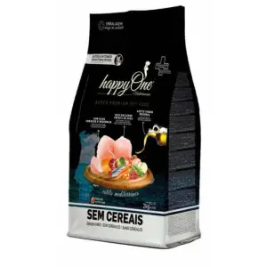 Беззерновий сухий корм happyOne Mediterraneum Adult Cat & Kitten Fresh Meat для кошенят вагітних і годуючих кішок зі свіжим м’ясом 2 кг