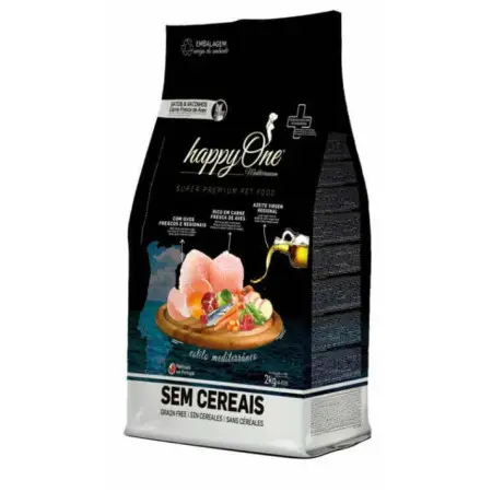 Беззерновий сухий корм happyOne Mediterraneum Adult Cat & Kitten Fresh Meat для кошенят вагітних і годуючих кішок зі свіжим м’ясом 2 кг
