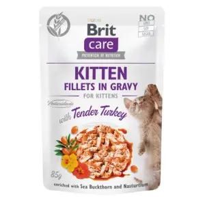 Беззерновой влажный корм для котят Brit Care Cat pouch, нежная индейка, 85 г