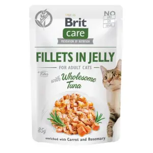 Влажный корм Brit Care Cat Pouch для кошек, в желе, тунец, 85 г