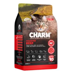 Charm Grass-Fed Beef ЧАРМ БИЧКИ ВІДГОДОВАНІ НА ТРАВІ сухий беззерновий холістик корм для котів 340 г