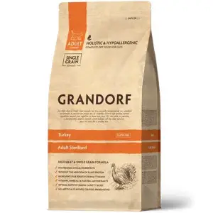 Grandorf Turkey Adult Sterilized - Сухий корм Грандорф для стерилізованих котів з індичкою 0,4 кг