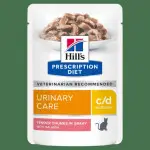Hill’s PRESCRIPTION DIET c/d Вологий корм для котів, догляд за сечовидільною системою, з лососем, пауч, 85 г