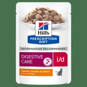 Hill’s PRESCRIPTION DIET i/d Вологий корм для котів догляд за травленням, з куркою, пауч, 85г