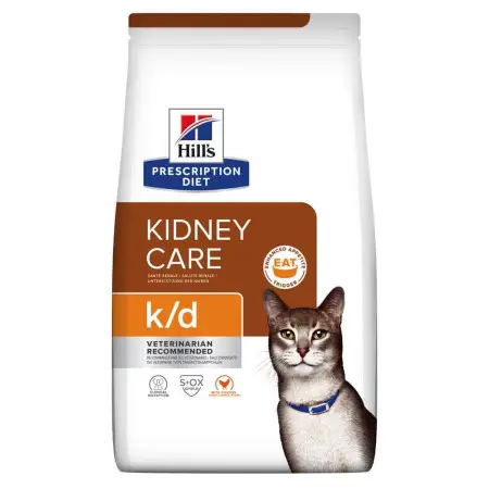 Hill’s PRESCRIPTION DIET k/d Сухий корм для котів підтримання функції нирок, з куркою, 8 кг