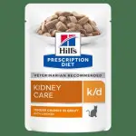 Hill’s PRESCRIPTION DIET k/d Вологий корм для котів підтримка функції нирок, з куркою, пауч, 85 г