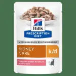 Hill’s PRESCRIPTION DIET k/d Вологий корм для котів підтримка функції нирок, з лососем, пауч, 85 г