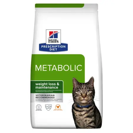 Hill’s PRESCRIPTION DIET Metabolic Сухий корм для котів для контролю та зниження ваги, з куркою, 1,5 кг