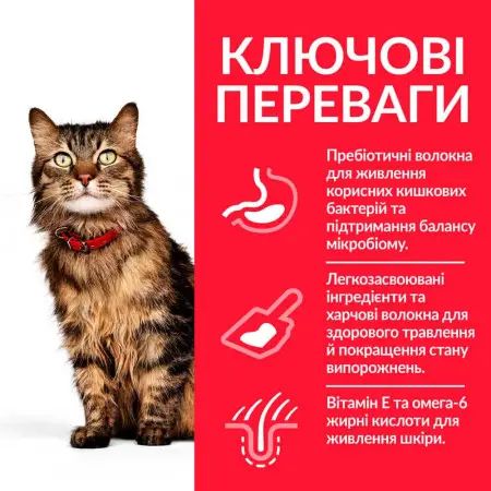 Hill's Science Plan Adult Sensitive Stomach&Skin Сухий корм для котів із чутливим травленням та шкірою, з куркою, 1,5 кг