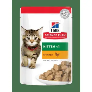 Hill's SCIENCE PLAN Kitten Вологий корм для кошенят і кішок у період вагітності та лактації, з куркою, пауч, 85г