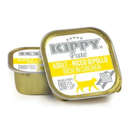 KIPPY Pate Adult Cats Chicken 90g Повноцінний вологий корм для дорослих котів з куркою у вигляді паштету, 90 г