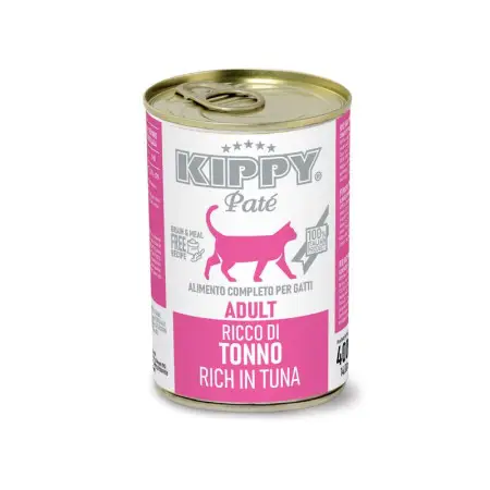 KIPPY Pate Adult Cats Tuna 400g Повноцінний вологий корм для дорослих котів з тунцем у вигляді паштету, 400 г