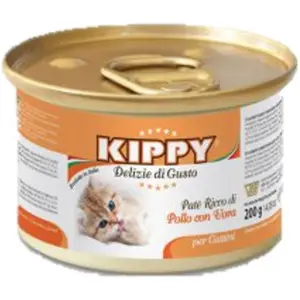 KIPPY Pate Kitten 200g Повноцінний вологий корм для кошенят з куркою та яйцем у вигляді паштету, 200 г 