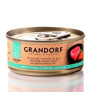 Консерви GRANDORF для кішок Філе тунця з м'ясом лосося 70 г