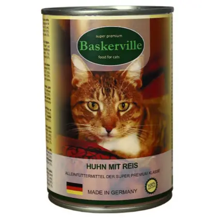 Консервований корм Baskerville Корм для котів Курча з рисом 400г